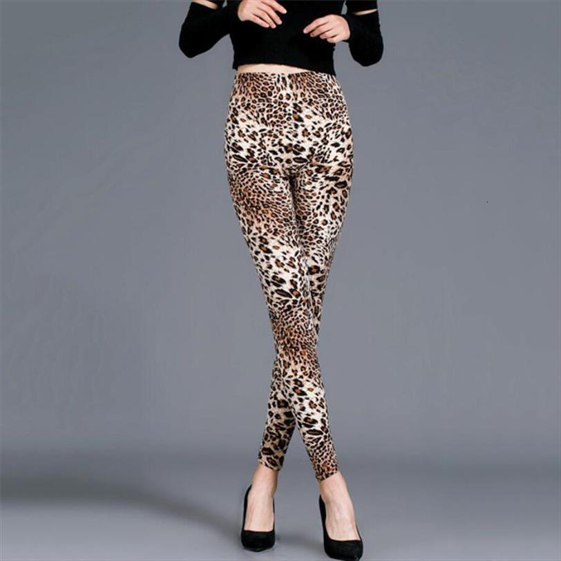 

nducjsi womans fashion leopard womens leggings printing slim high waist push up pants trousers fitness leggins, Black