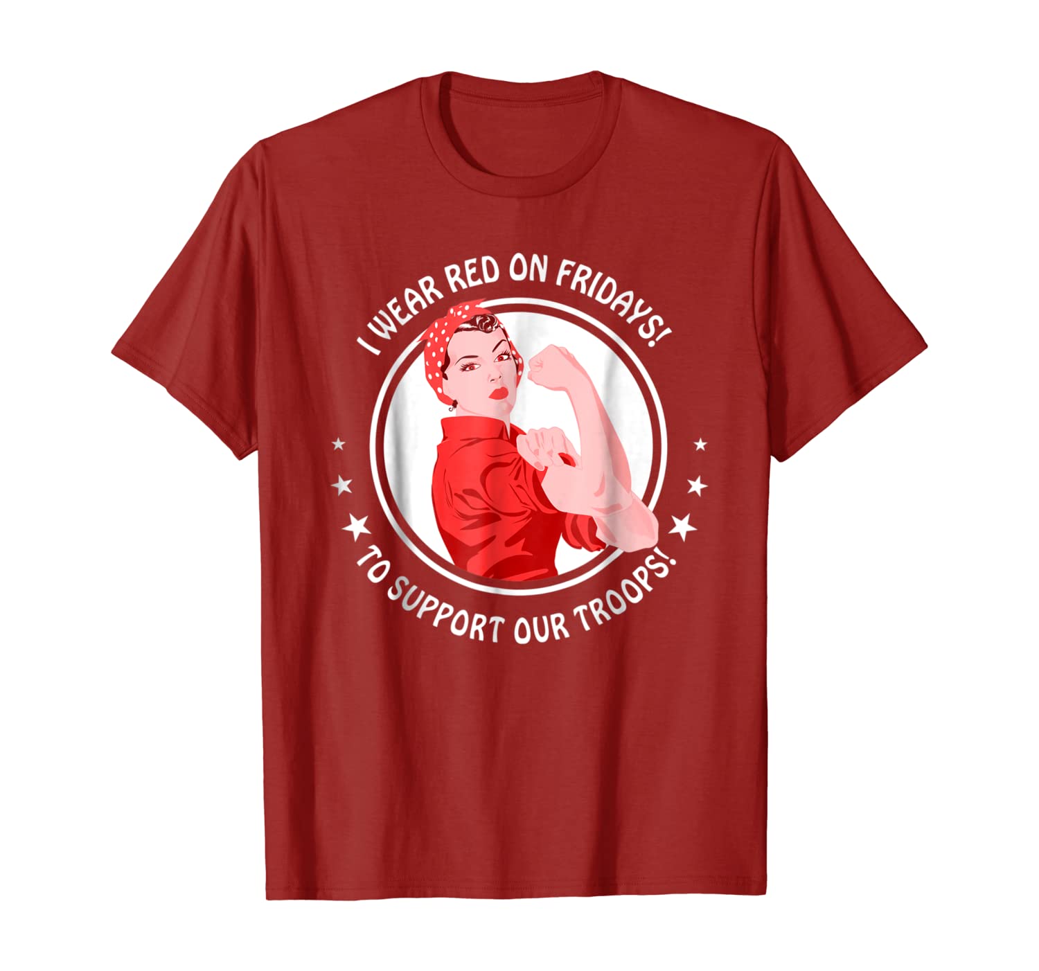 

i wear red on Fridays t shirt for military women mom wife, White;black
