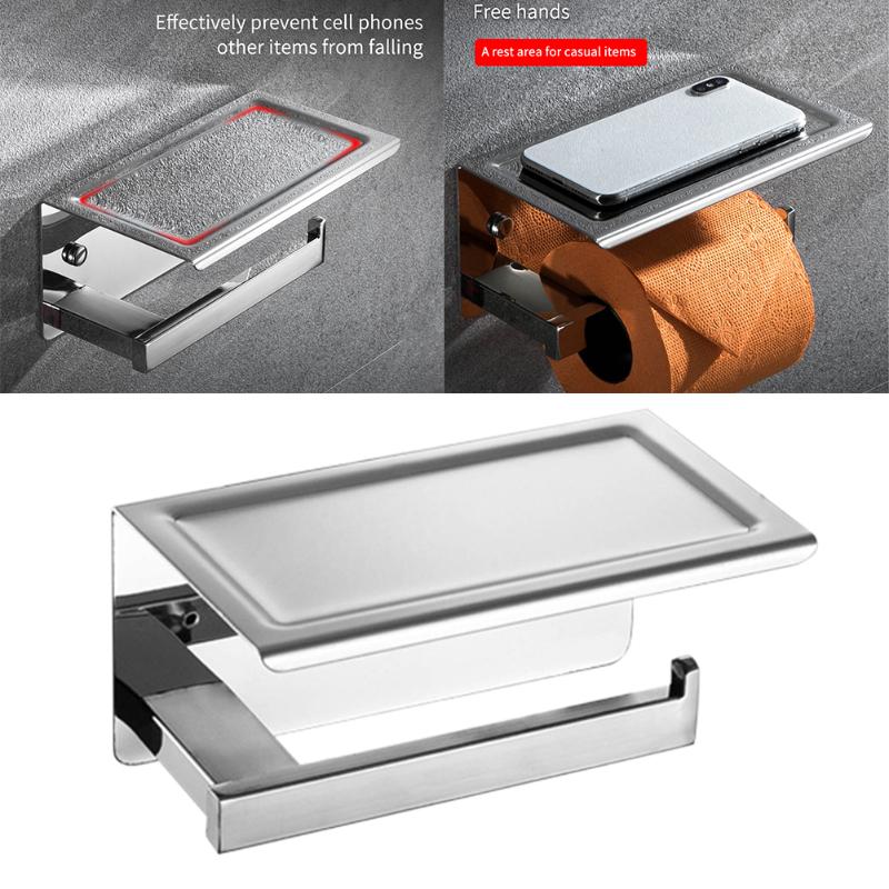 

Toilet Paper Holders Space Saving Soap Stainless Steel Roll Holder Kitchen Bathroom Durable Home El Storage Easy Install Wall Mounted