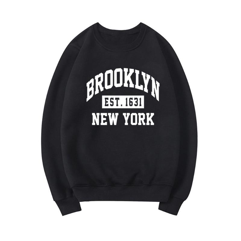 

Women' Hoodies & Sweatshirts Brooklyn NYC Letter Graphic Sweatshirt York Shirts Hoodie NY Gift Fall Pullover Unisex Casual Streetwear, Black