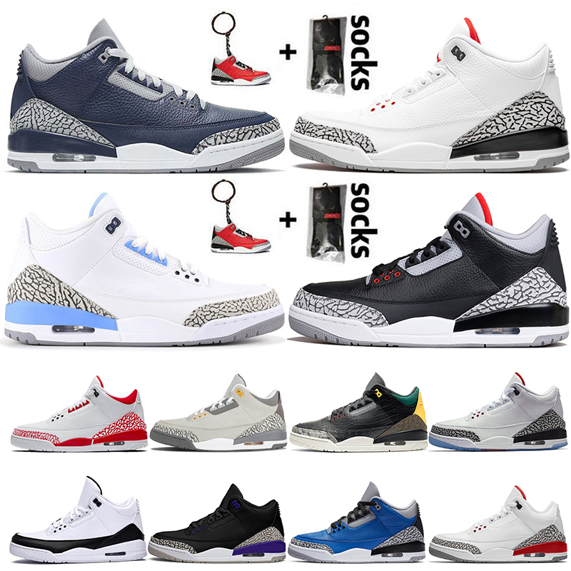 

2021 With Socks Georgetown Mens Basketball Shoes Jumpman 3 3s Varsity Royal Laser Orange Tinker JTH NRG Trainers Sports Sneakers Big Size Eur 40-47, C20 40-47 wlof grey