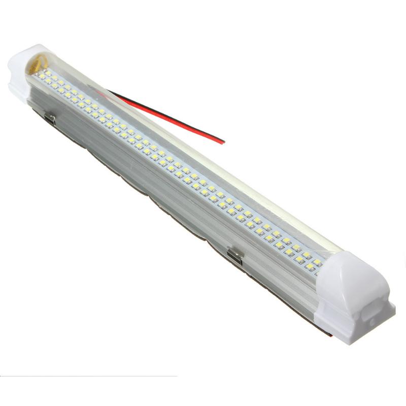 

Car Headlights `2pcs 12-865 72 LED Interior White Strip Light Bar Lamp Van Caravan ON/OFF Switch For Truck Trailer Touring