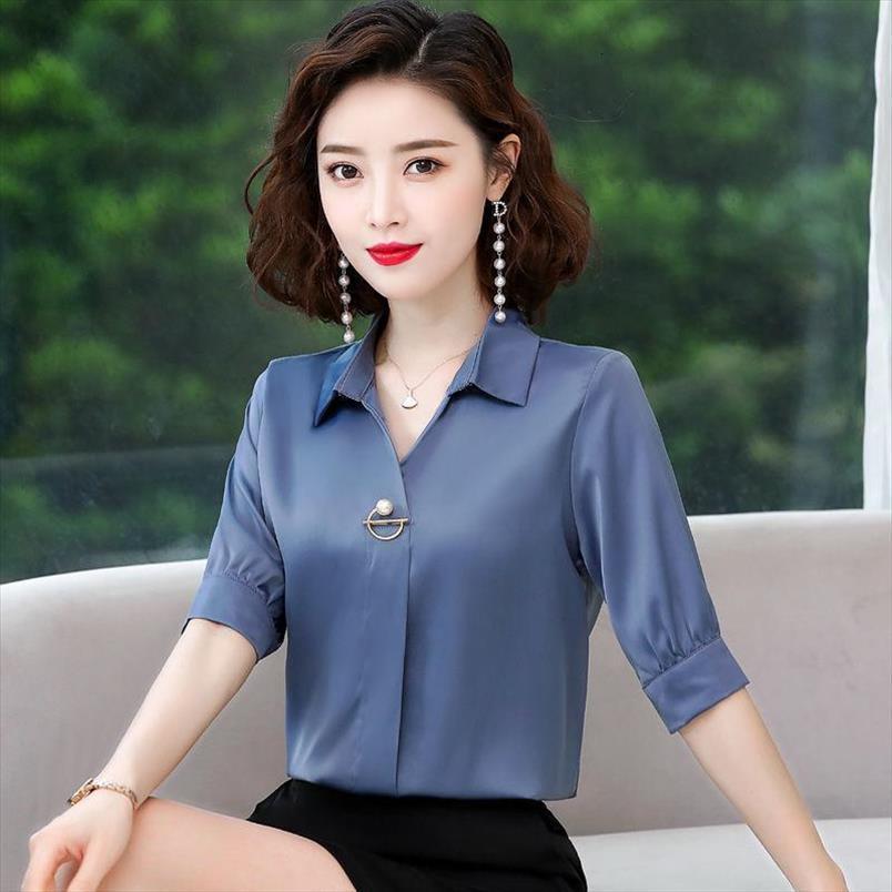 

summer chiffon white womens blouses short sleeve blusas ropa de mujer