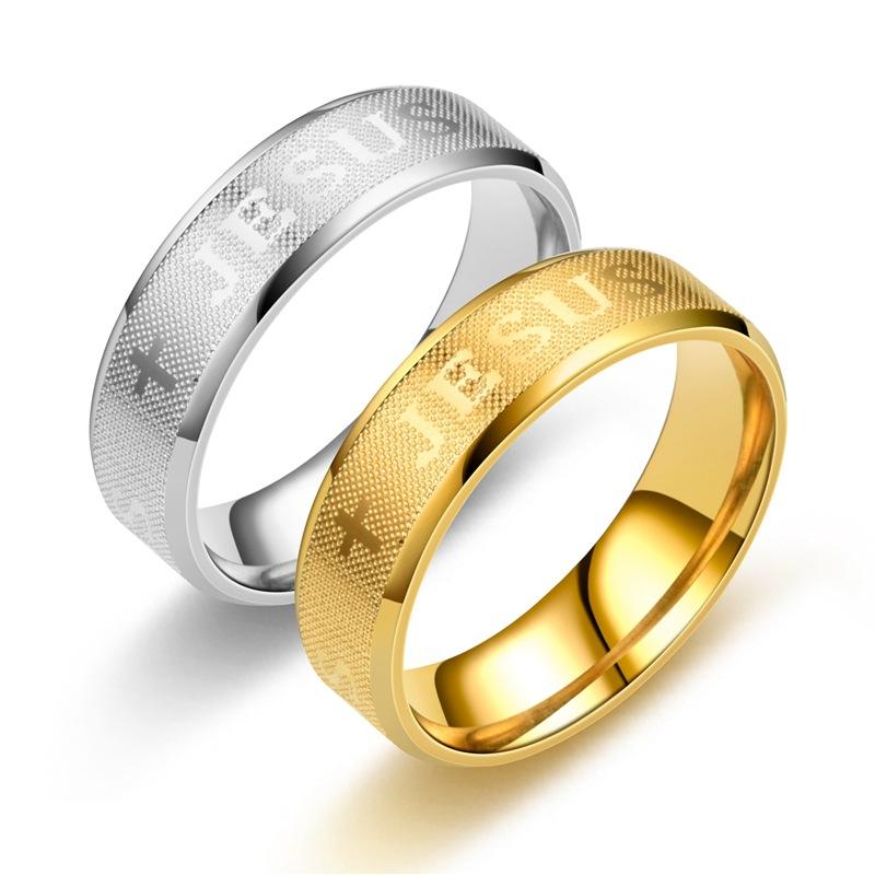 100pcs Jesus Jewelry Spinner Rings set Christ Bible Stainless Steel Men's Womens 