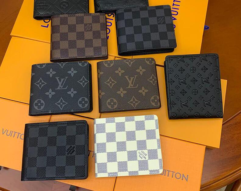 

lv LOUIS BAG VITTON designer Paris plaid style mens wallet luxury men purse special multipleshort small bifold wallets, Red;black