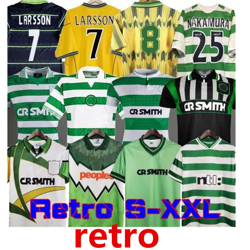 

Celtic retro 01 02 soccer jerseys HOME 95 96 97 98 99 football shirts LARSSON Sutton NAKAMURA KEANE black Sutton 05 06 89 91 92 84 85, 0102