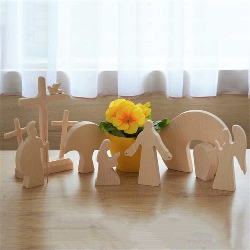

Easter scene wooden decoration