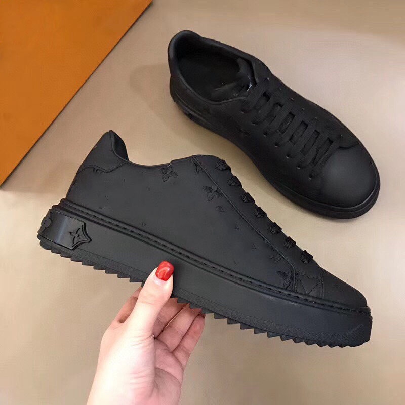 

2021 Classic Fashion Products Explosion Sneakers Men's Luxury Casual Shoes Designer Printed Canvas Leather Followers with Box, Black