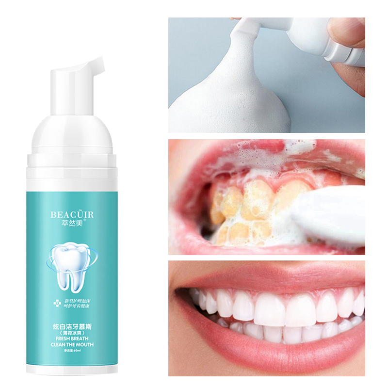 

Tooth Whitening Cleaning Mousse Remove Plaque Stains Oral Odor Fresh breath Bright Teeth Toothpaste Dental Care Tool 60g