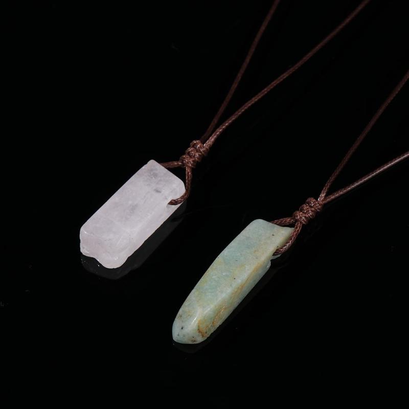 

Chains Irregular Gifts Quartz Lapis Amethysts Natural Stone Slice Pendants Reiki Chakra Healing Crystal Necklace Women Jewelry, Silver
