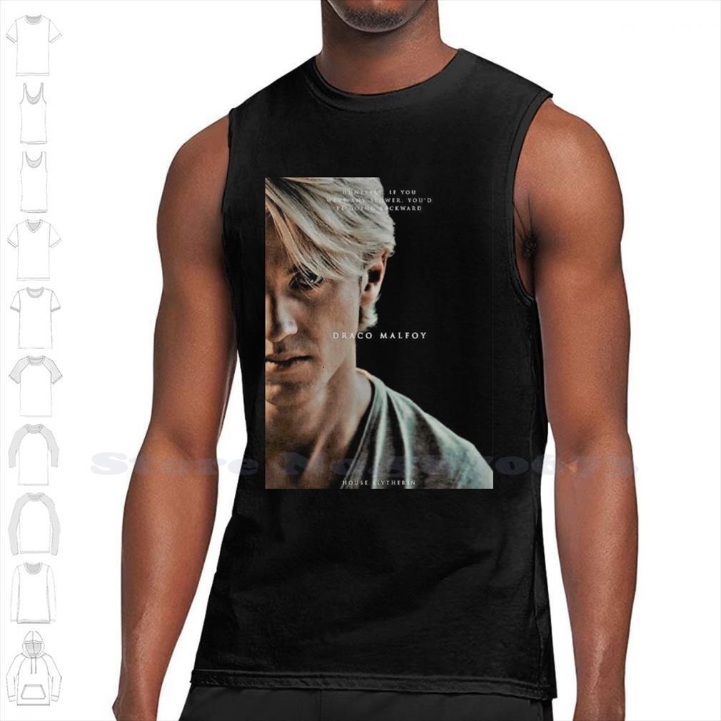 

tom felton summer funny tank sleeveless vest for men women draco malfoy, White;black