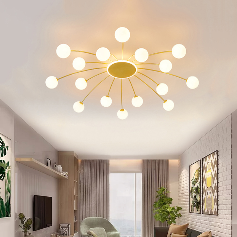 

Modern Minimalist Study Living Room LED Ceiling Lights Nordic Atmosphere Indoor Bedroom Ceiling Lamp Creative Hotel Shop Magic Bean Decorative Lamps And Lanterns