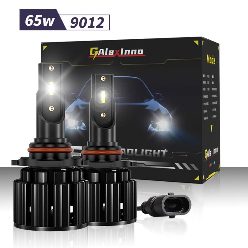 

Car Headlights Galaxinno 9012 Led Light CSP Chips 22000LM 65W Headlight 12V 6000K White Auto Fog Lamps Super Bright Bulb Low/High Beam 2Pcs