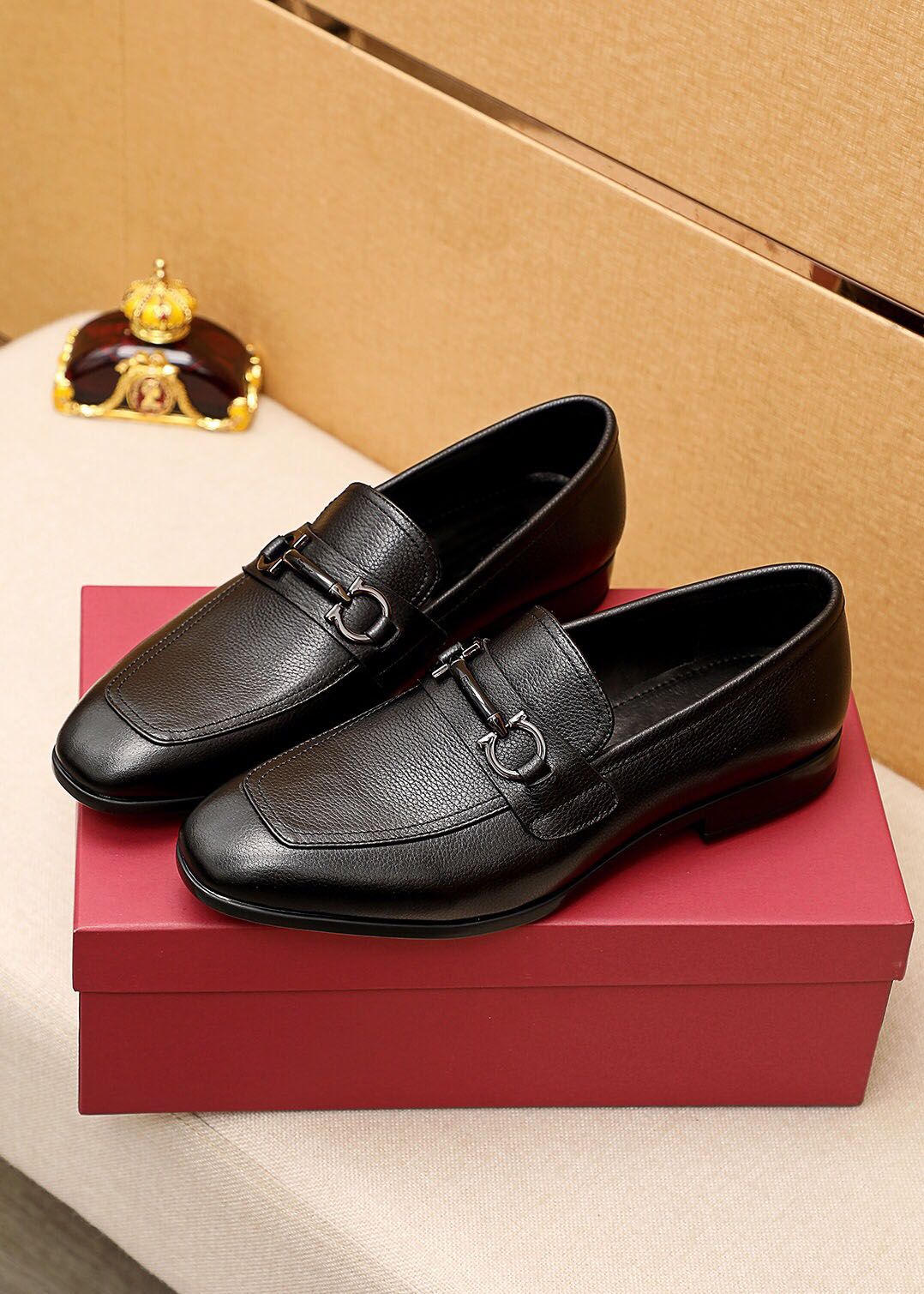 

2022 Men Fashion Designer Casual Loafers Genuine Leather Slip On Dress Shoes Male Brand Wedding Business Party Flats Size 38-45, Black 1