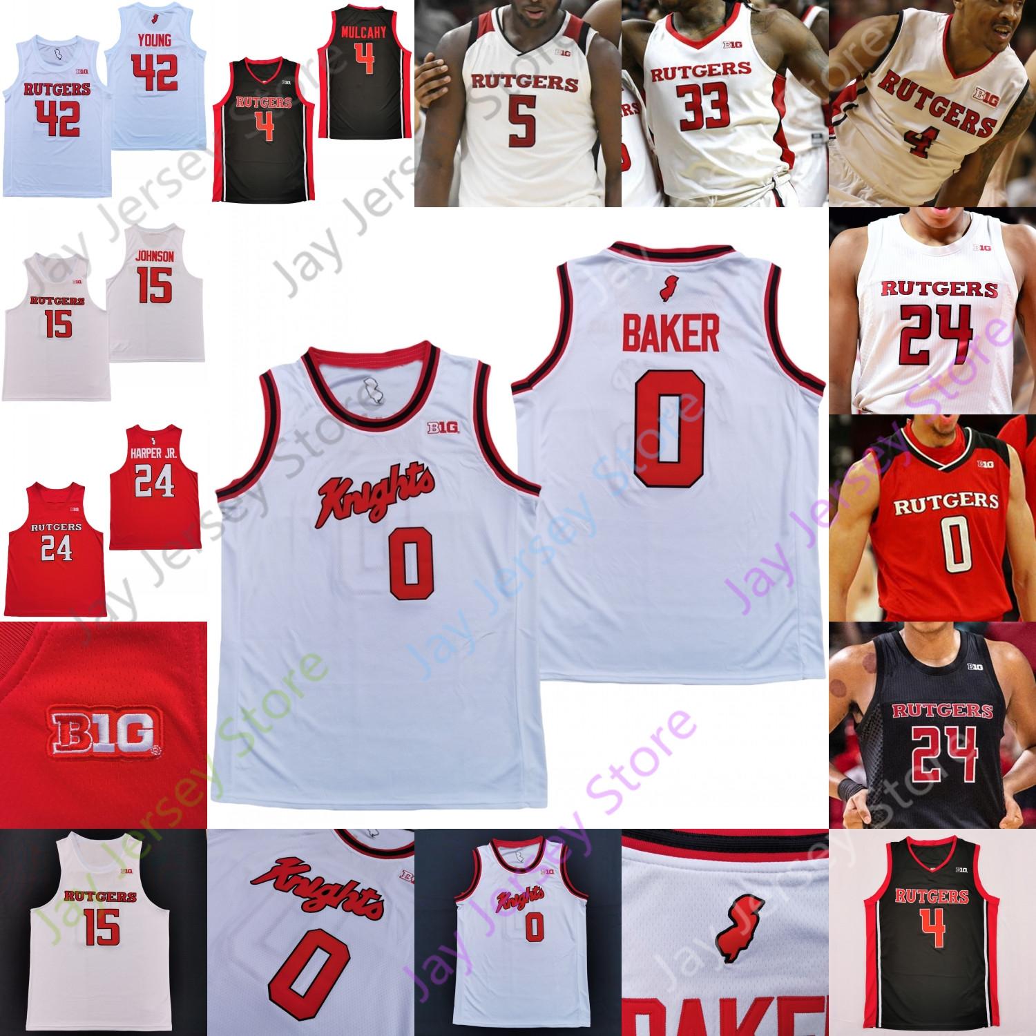 

2022 Rutgers Scarlet Knights Basketball Jersey NCAA College Clifford Omoruyi Montez Mathis Paul Mulcahy Mamadou Doucoure Mag Palmquist Reiber, Black