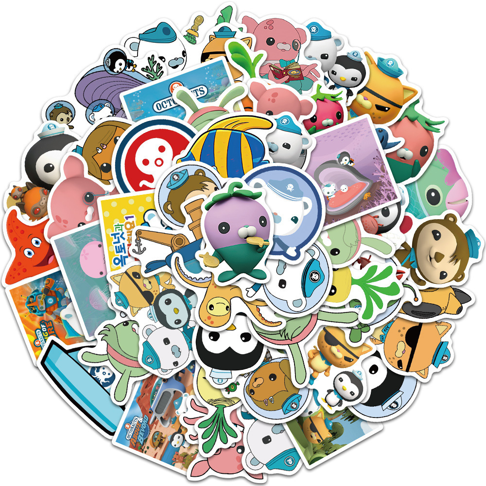 

50 PCS Mixed Graffiti skateboard Stickers Cartoon Ocean Column For Car Laptop Fridge Helmet Pad Bicycle Bike Motorcycle PS4 book Guitar Pvc Decal, Multi colors