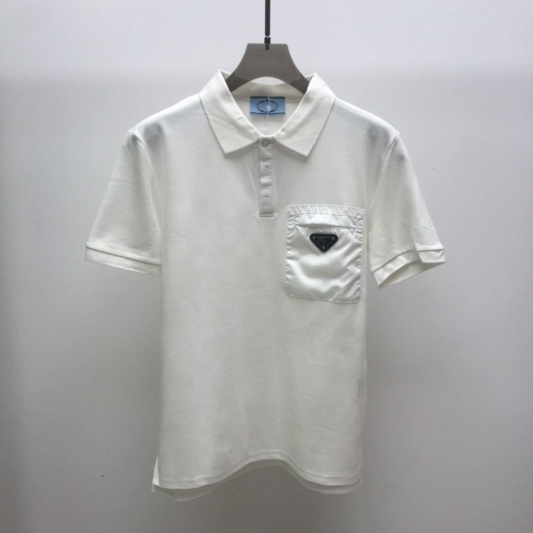 

21SS Italian spring and summer latest fashion breathable fabric pocket POLO shirt men's designer high-quality men and women casual and