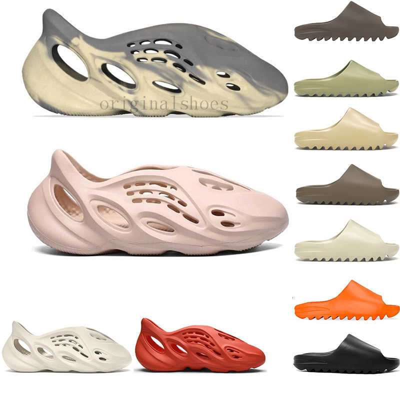 

Soot 2021\rKanye\rWest\r,Mens Slides Designers Sandals Foam Runner Moon Grey Bone Black White Resin Brown Womens Slippers With Box Loafers
