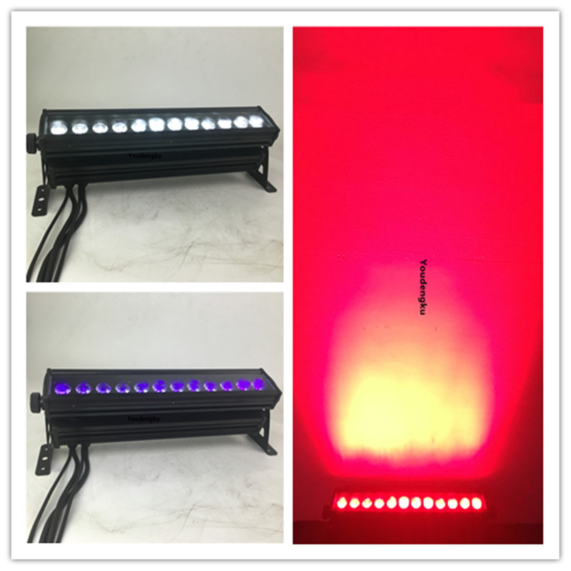 8 pieces dmx ip65 outdoor linear strip wallwashers fixture 12x18W Waterproof RGBWA UV led wall washer light-image-746948409