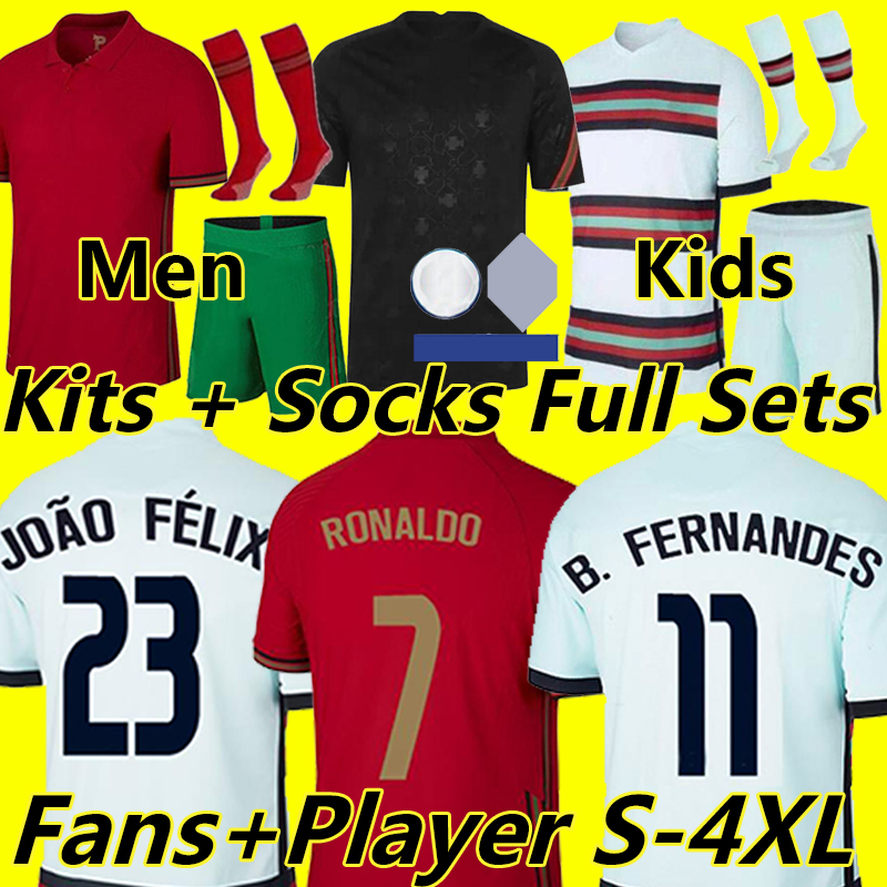

EURO2020 RONALDO soccer jerseys Bruno FERNANDES 2021 André Silva Joao Felix RAFA Bernardo RUBEN Dias Football Jersey Women Men+kids Kits+socks, 20-21 training