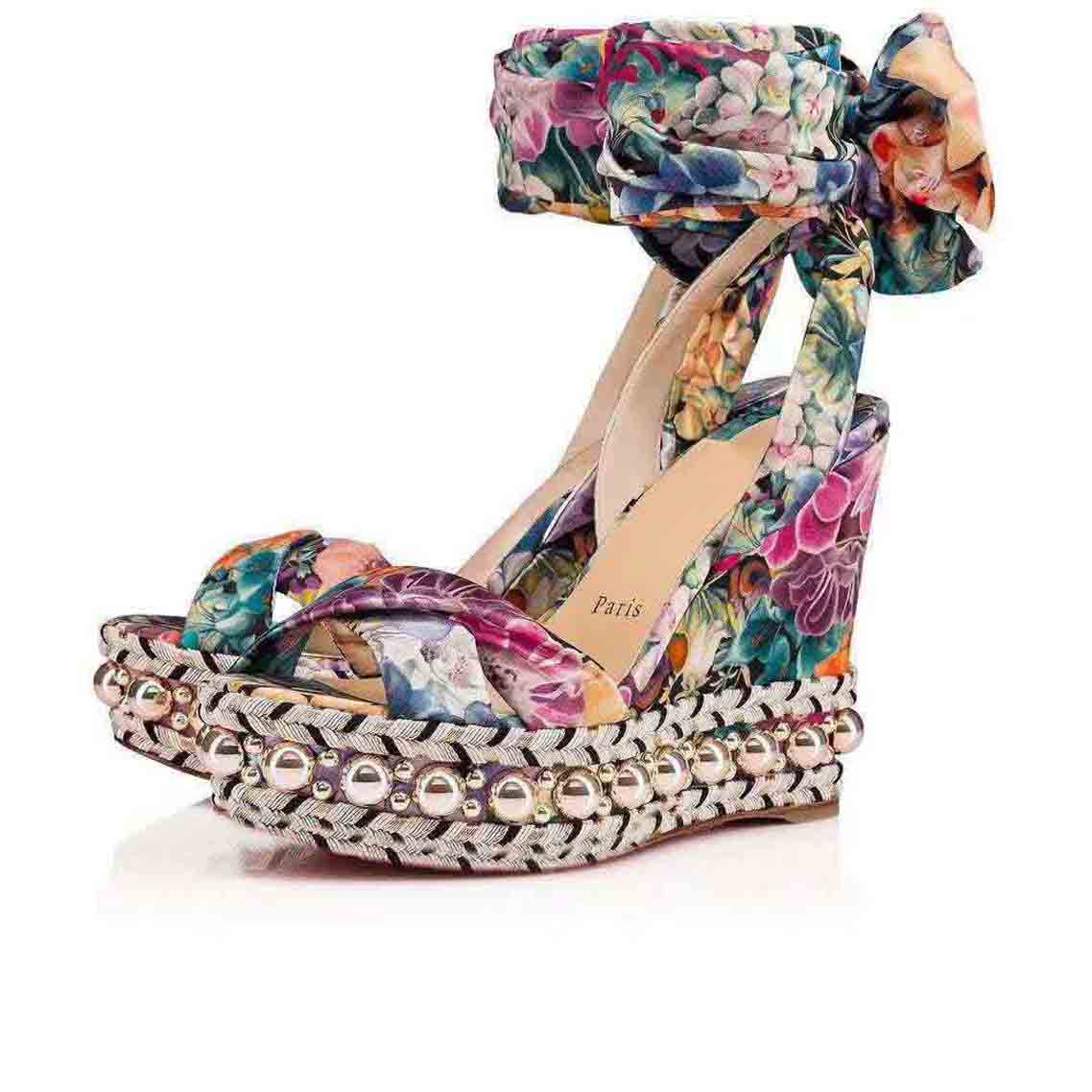 

Brand Red Sole Sandal Women Peep Toe Wedge High Heels Brand Designer platform wedges sandals Pumps Patent Leather Ladies Wedding Party Dress EU35-43, 28