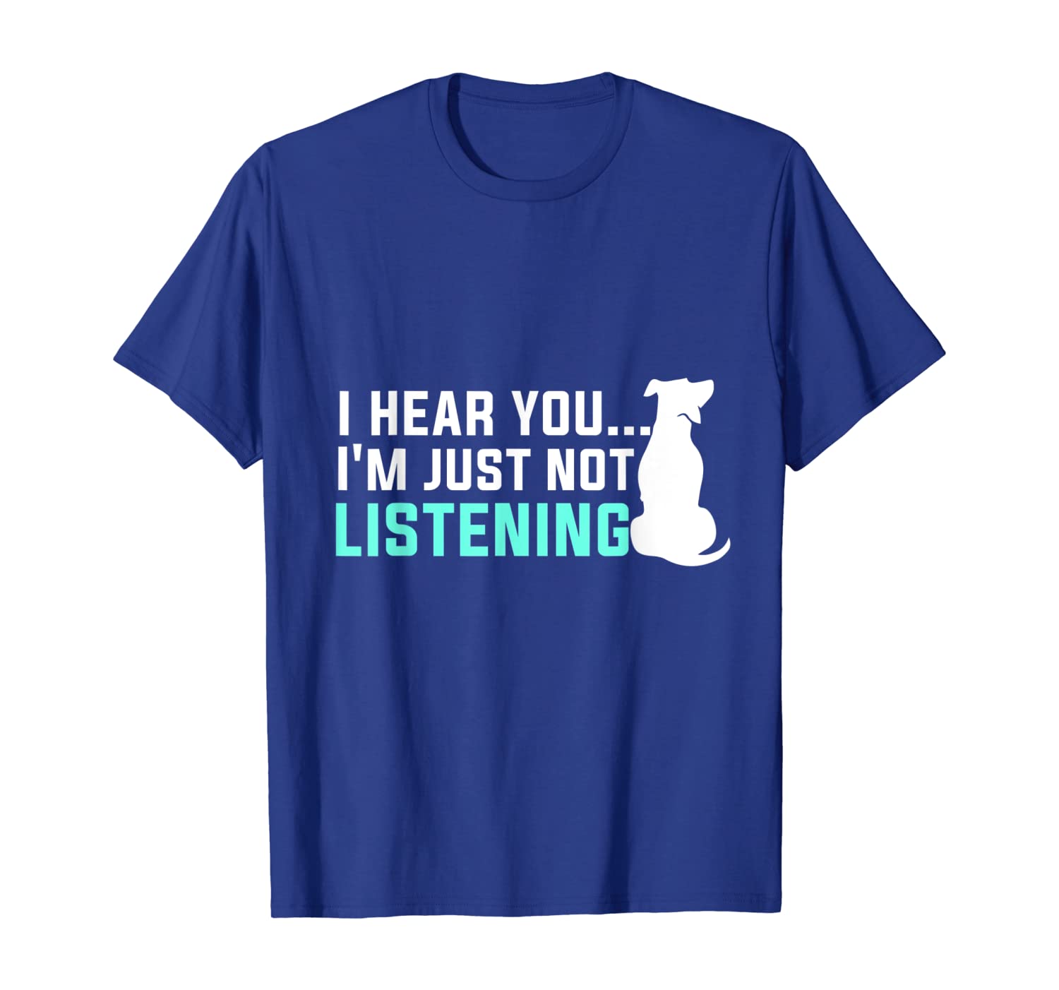 

I'm just not listening tshirt Love Bassett Hounds, White;black