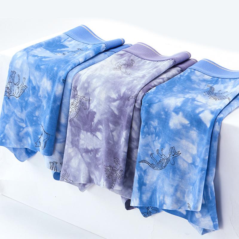 

Underpants 4PCS Boxer Men Short Underwear Man Breathable Shorts Mens Hombres Boxeador Comfortable Sexy Men's Briefs, D12-1