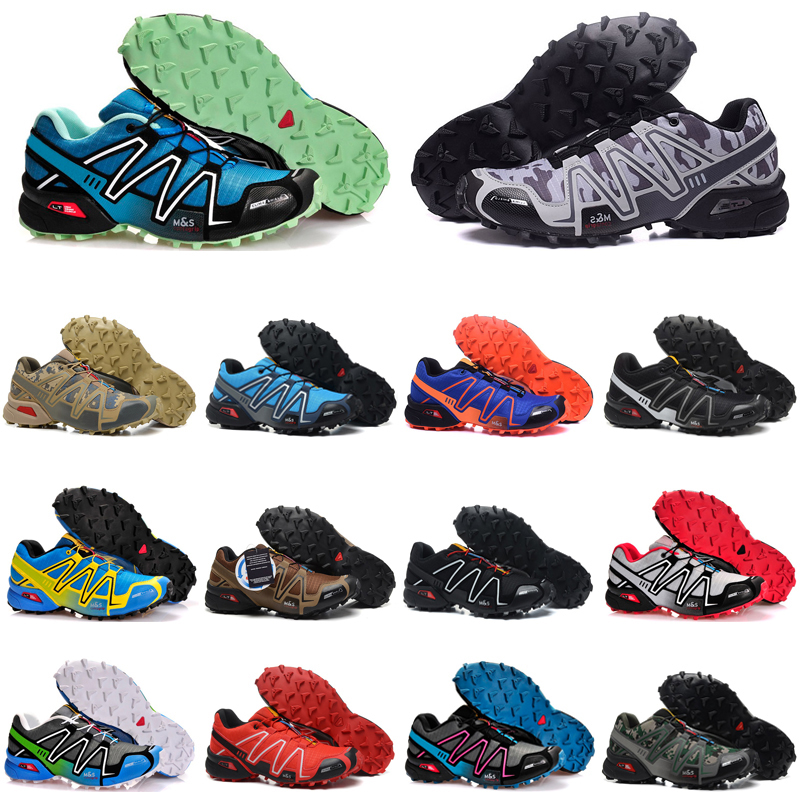 

lowest price speed cross 3 outdoor mens running shoes SpeedCross runner Jogging III Black Green Pink Grey #13 Men Trainers Sports Sneakers chaussures zapatos, Color #25