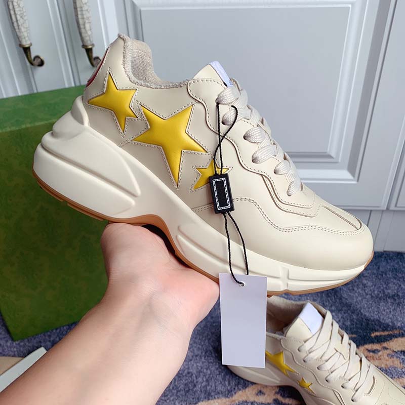 

Luxury Fashion Brand Men women casual shoes Genuine leather trainer sneaker Size 35-44 model RZ01