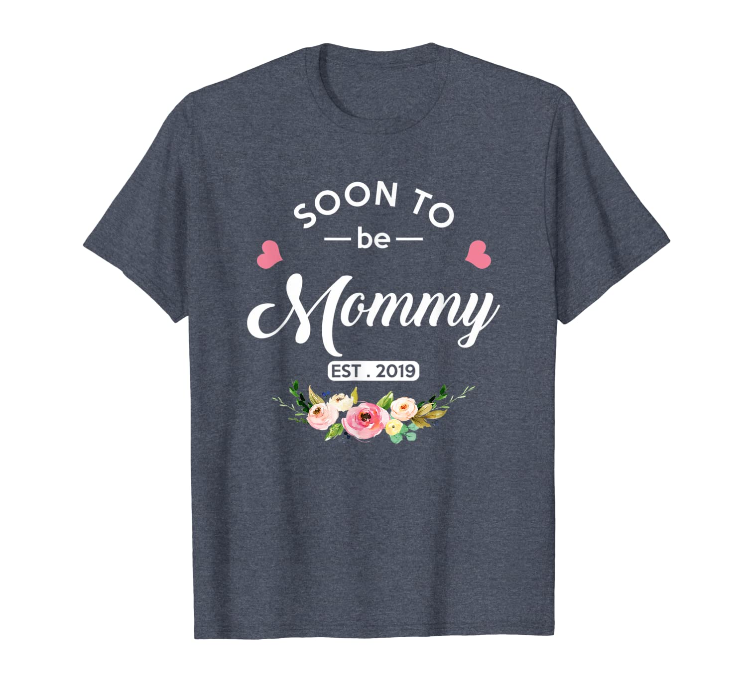 

soon to be mommy est 2019 new mom t-shirt, White;black