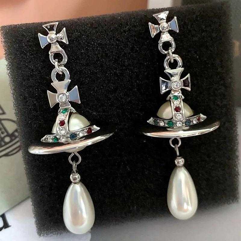 

Stud Anime Okazaki Shinnichi Honjo Ren NANA Pearl Crystal Planet Earrings Zircon Star Earring Female Accessories Jewelry Gift