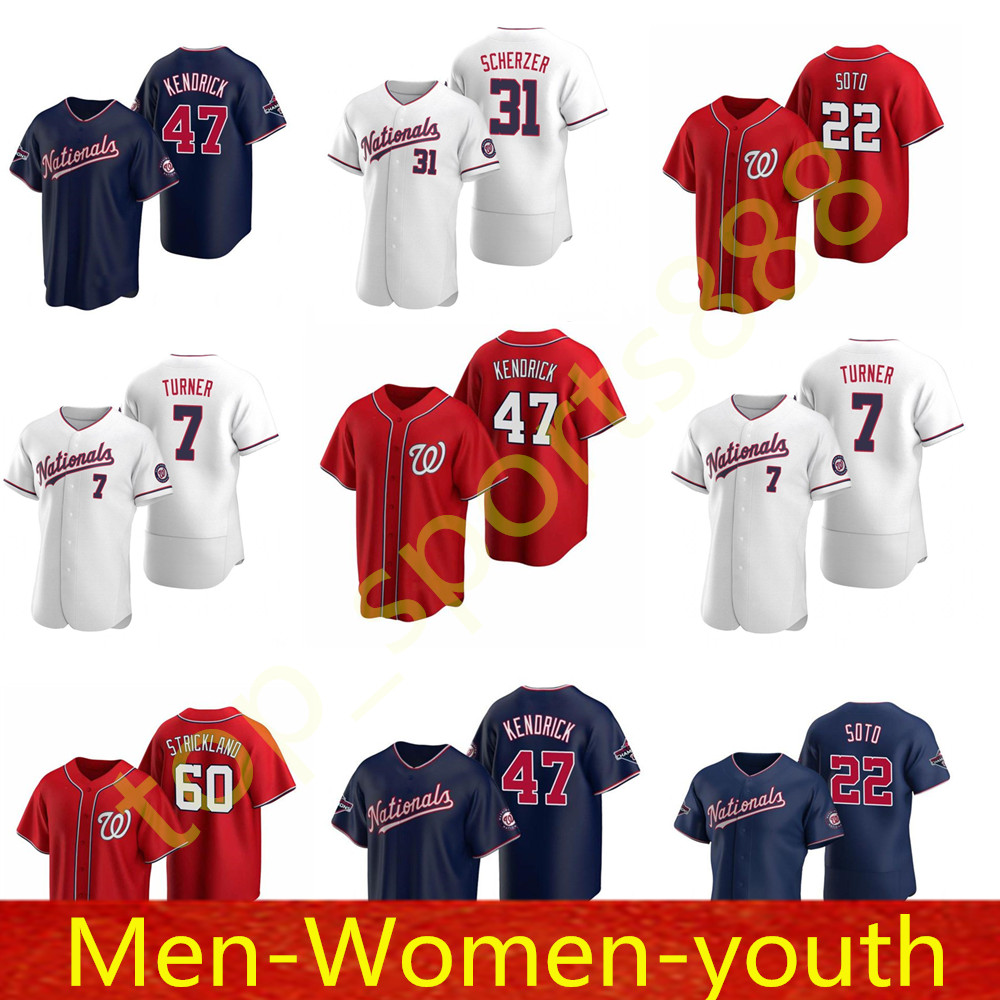

2021 Jerseys Washington Juan Soto Max Scherzer Stephen Strasburg Trea Turner Patrick Corbin Howie Kendrick Eaton Robles Nationals, As pic