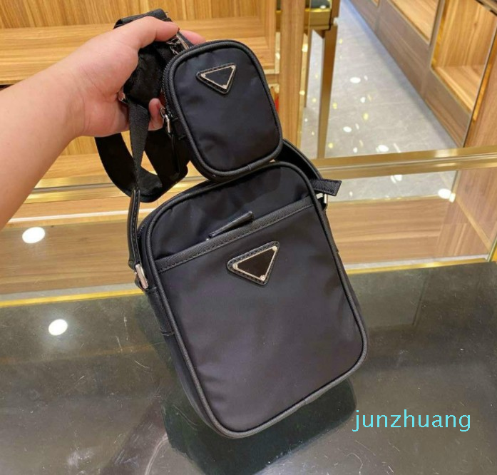 

Designer- Mens and Women's Crossbody Bag Shoulder Bags Mini Size High Quality Solid Color Black Unisex with Pockets