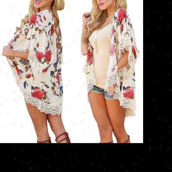 

clothing summer boho coat womens blouses shawl kimono cardigan short sleeve casual coatswomen floral loose blouse, White