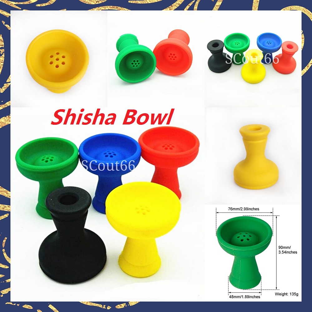 UK Multicolor Silicone Hookah Shisha Bowl Head Holder Silicon Smoke Accessories 