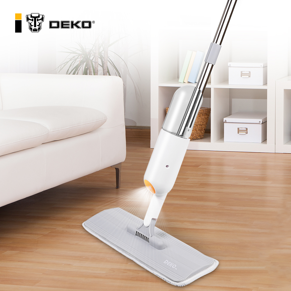 

DEKO Water Spray Mop Hande Home Ceaning Toos For Wash Foor Ceaner azy Fat Mops With Repacement Reusabe Microfiber Pads