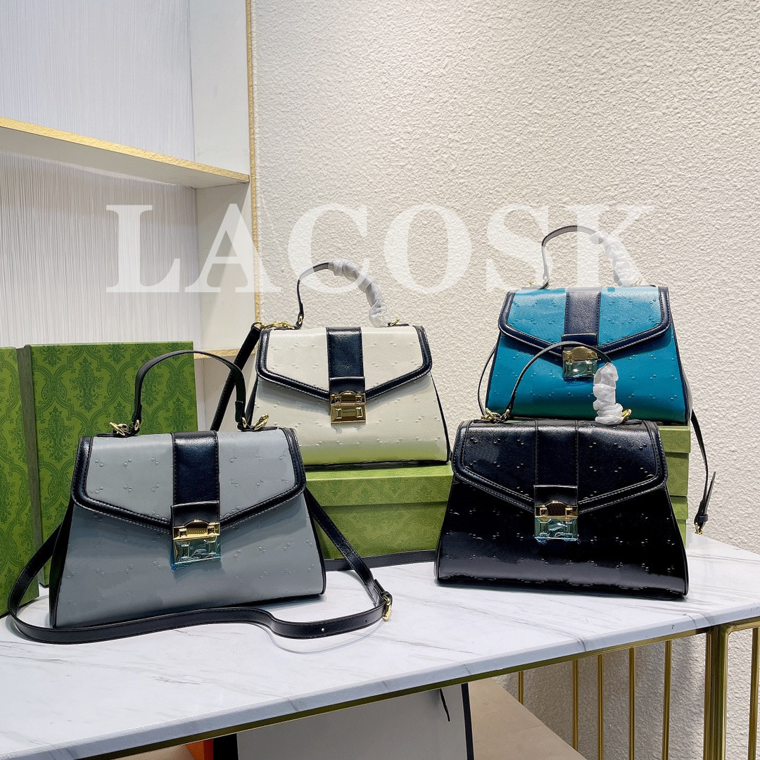 

2022 Newest Embossed Camera Bag Fashion Designer Women Shoulder Bags Messenger Handbag Top Quality Design Letter with Box, Blue