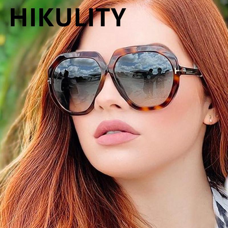 

Sunglasses 2022 Irregular Square For Women Vintage Black Leopard Gradient Oversized Sun Glasses Men Uv400 Shade