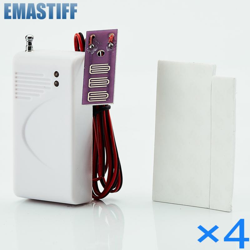 

Alarm Systems 4pcs 433mhz Wireless Water Leak Detector Intrusion For Home Security GSM System Flood Sensor