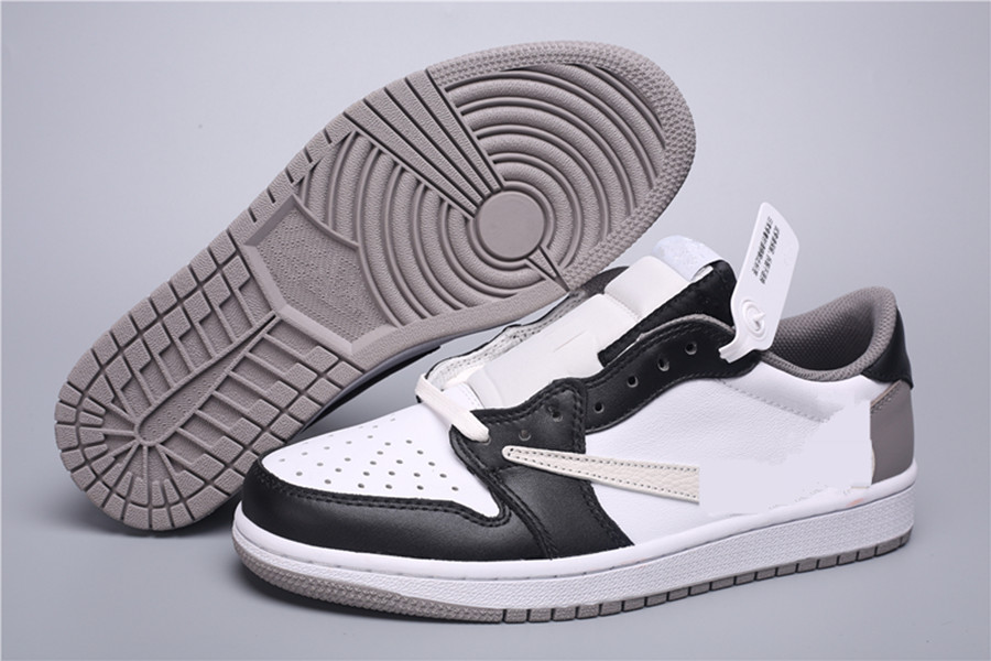 

New Release Travis Scotts 1S Low OG TS SP 1 Mens Basketball Shoes Color White Shadow barb University Outdoor Sneakers CD4487-100 With Original Box