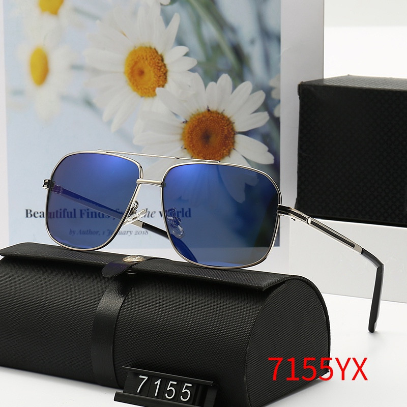 

High Quality Classic Pilot Sunglasses Designer Brand Mens Womens Sun Glasses Eyewear Glass square frames Lenses with box wx13, White;black