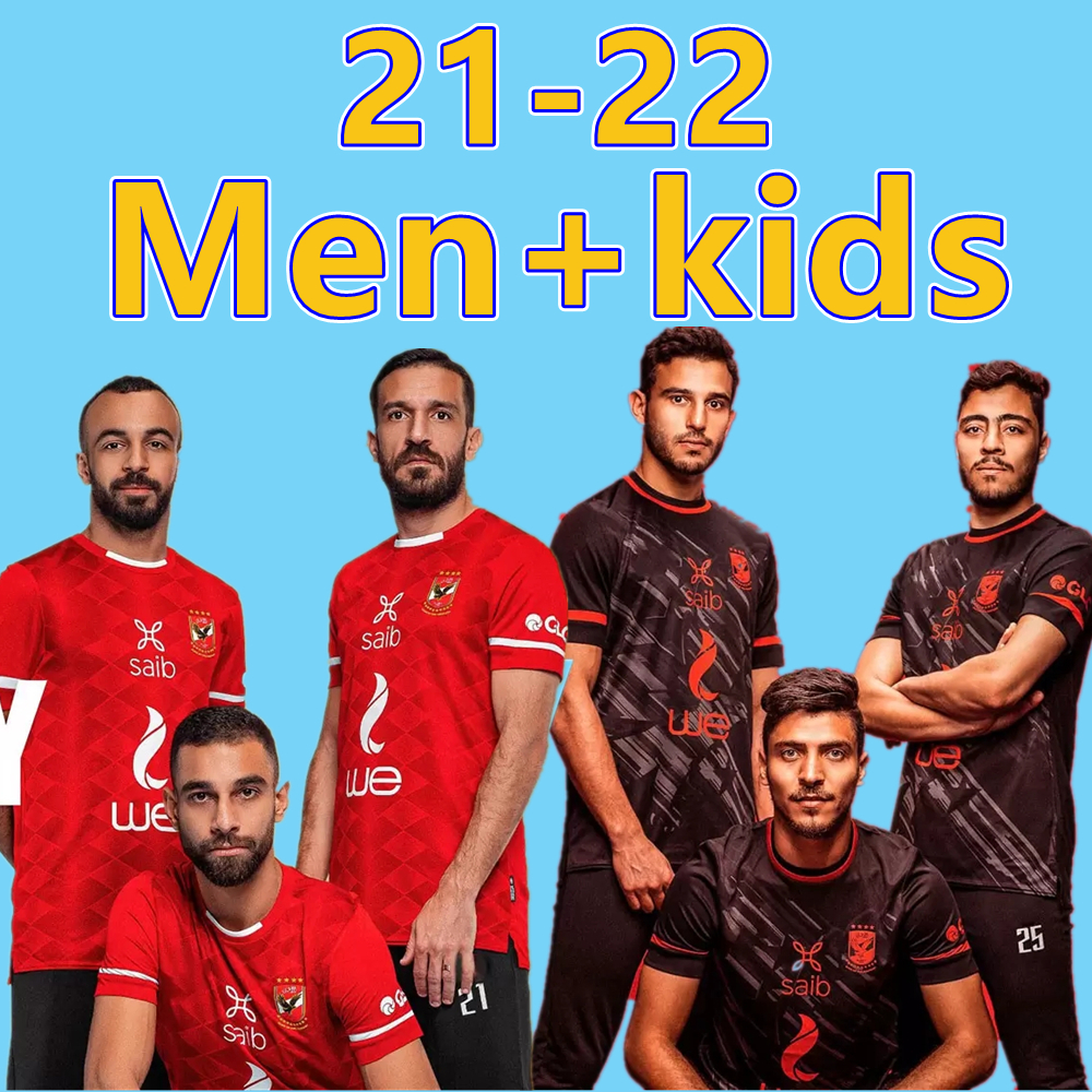 

2021 2022 AL AHLY soccer jerseys 21 22 Egypt Al-Ahly Y.IBRAHIM .MOHSEN KAHRABA .SHERIF jersey men home away football shirt top, Aheli 21 22 away