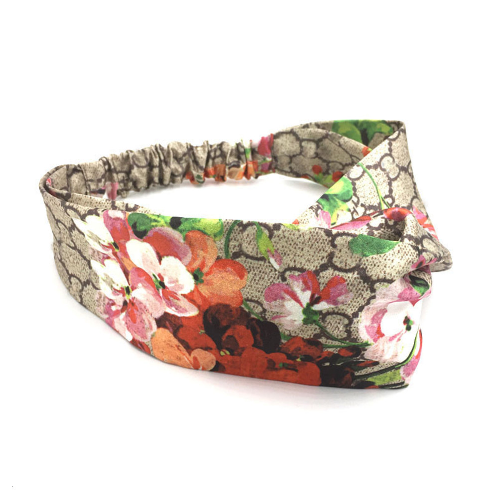

Fashion Letter Print Headband Big Flower Pattern Hairband Designer High Stretch Headbands Ladies Sports Hairbands