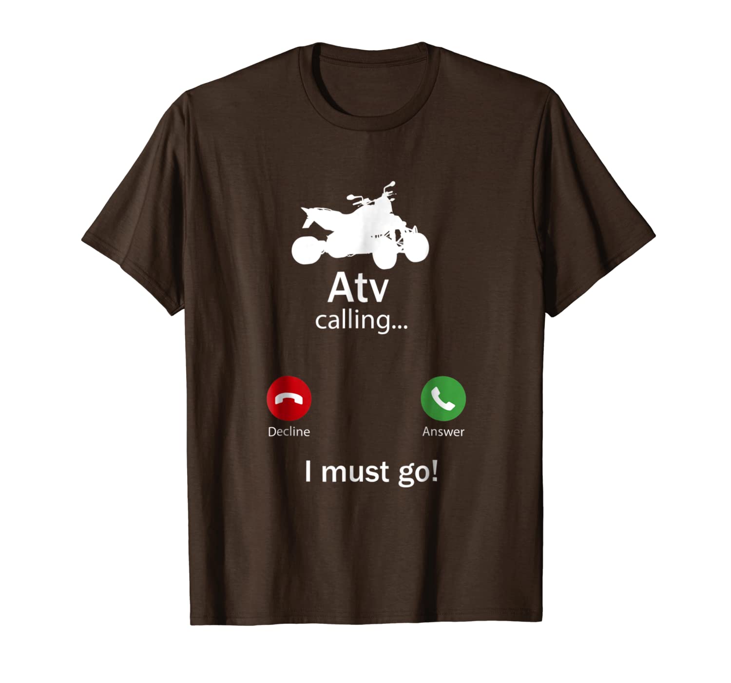 

calling for hobbies love atv hobby funny t-shirt, White;black