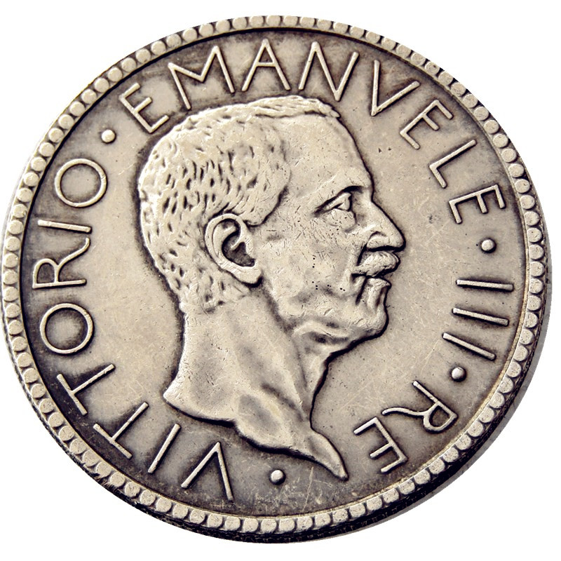 

Italy 20 Lire 1927/1928 R 2pcs date for chose Craft Silver Plated Copy Coinshome decoration accessories