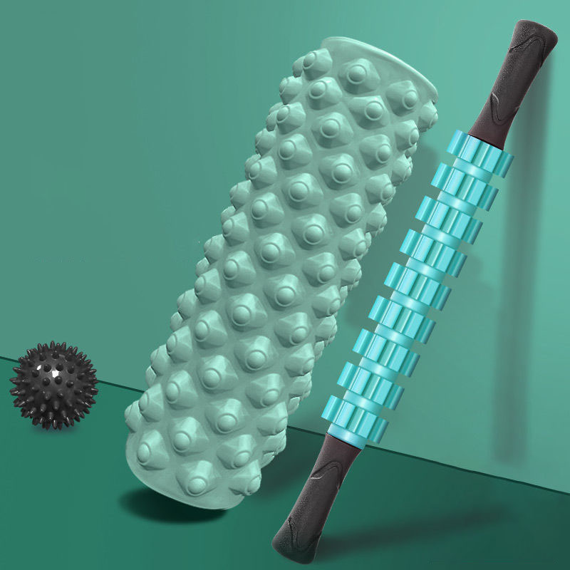 

Foam Roller Mace Muscle Relaxation Roll Back Stovepipe Artifact Calf Massage Roller Roller Three Piece Set