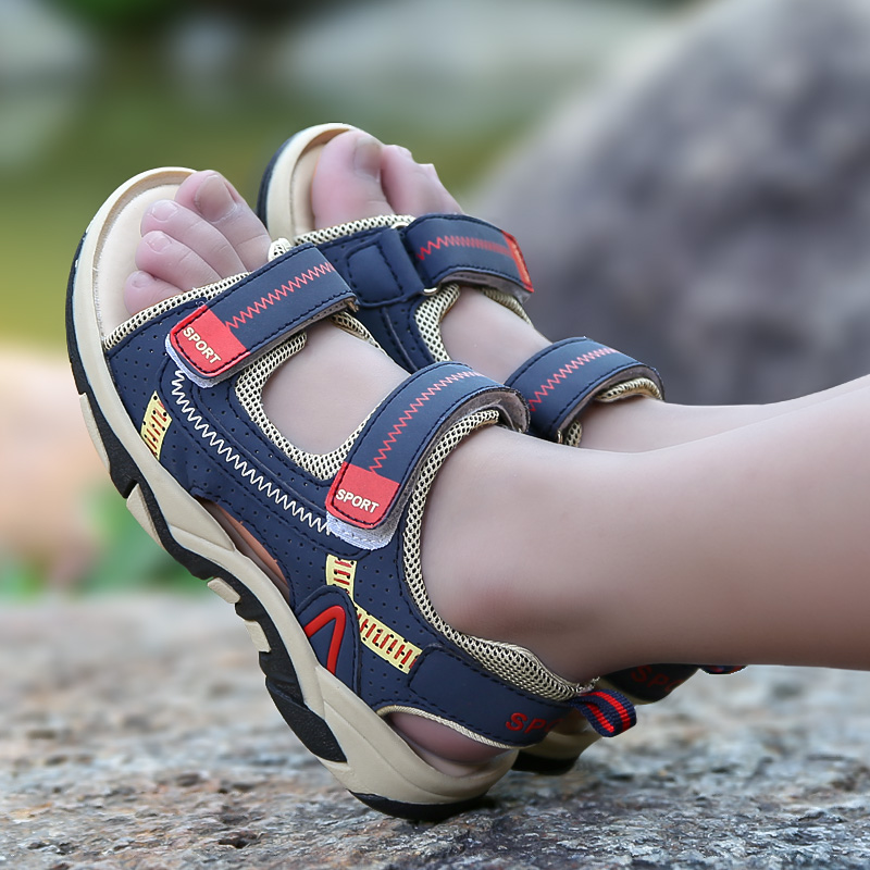 

2021 Summer Kids Shoes Brand Closed Toe Toddler Boys Sandals Orthopedic Sport PU Leather Baby Boys Sandals Shoes, Green