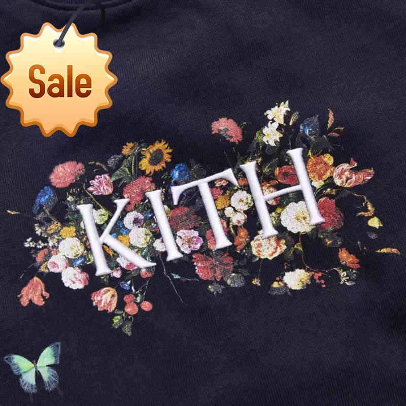 

Men's T-Shirts Embroidery Kith t Shirt Men Women Oversize T-shirt Dark BlueAREO, White;black