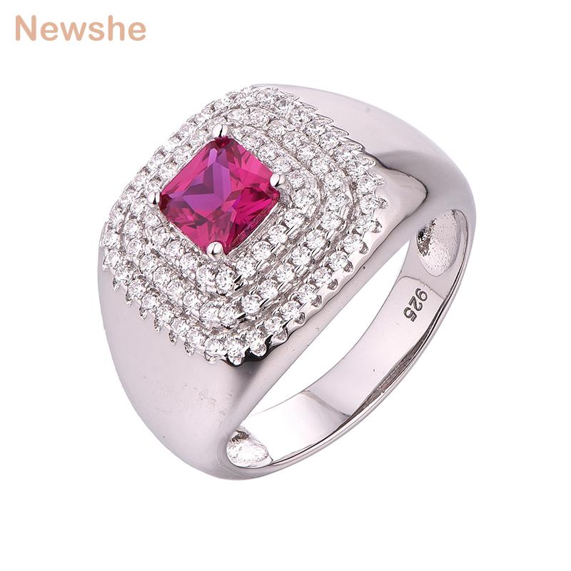 

Cluster Rings She Pink Party Cocktail Ring 1Ct Princess Cut Zirconia 925 Sterling Silver Wedding Engagement For Women GR01086A, Golden;silver