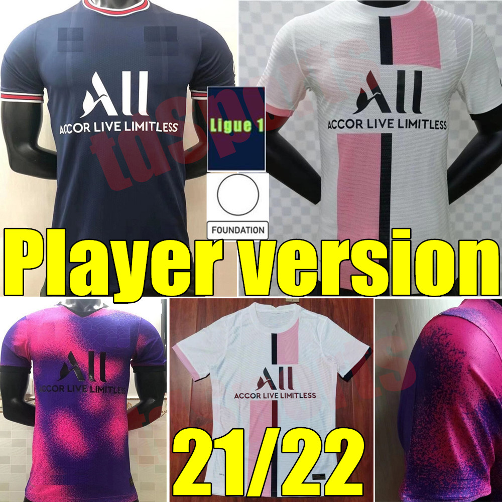 

2021 2022 SERGIO RAMOS Player version soccer jersey VERRATTI ANDER HERRERA DI MARÍA GANA KIMPEMBE MBAPPE Wijnaldum PAREDES HAKIMI KEAN Paris football shirt, Home